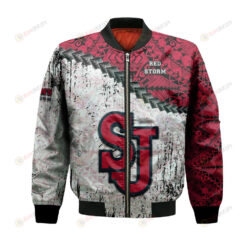 St. John?? Red Storm Bomber Jacket 3D Printed Grunge Polynesian Tattoo