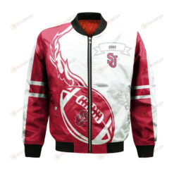 St. Johns Edge Bomber Jacket 3D Printed Flame Ball Pattern