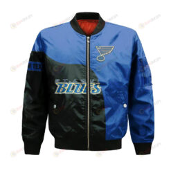 St. Louis Blues Bomber Jacket 3D Printed Curve Style Custom Text And Number