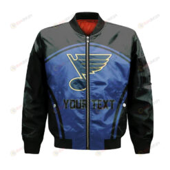 St. Louis Blues Bomber Jacket 3D Printed Custom Text And Number Curve Style Sport