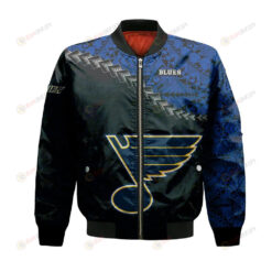 St. Louis Blues Bomber Jacket 3D Printed Grunge Polynesian Tattoo