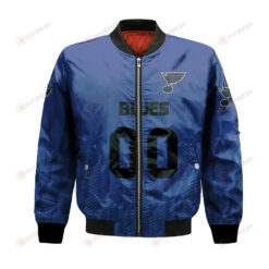 St. Louis Blues Bomber Jacket 3D Printed Team Logo Custom Text And Number