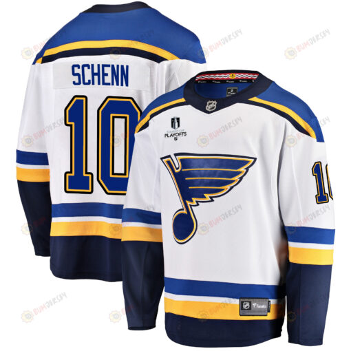 St. Louis Blues Brayden Schenn 10 Away 2022 Stanley Cup Playoffs Breakaway Men Jersey - White