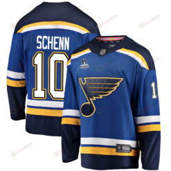 St. Louis Blues Brayden Schenn 10 Home 2022 Stanley Cup Playoffs Breakaway Men Jersey - Royal