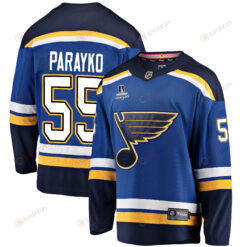 St. Louis Blues Colton Parayko 55 Home 2022 Stanley Cup Playoffs Breakaway Men Jersey - Royal