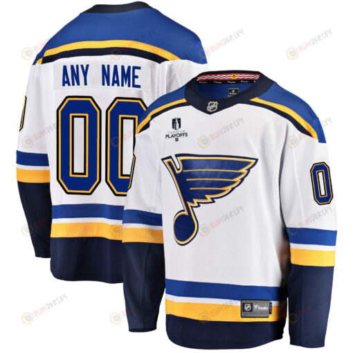 St. Louis Blues Custom Away 2022 Stanley Cup Playoffs New Breakaway Men Jersey - White