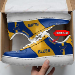 St. Louis Blues Logo Pattern Custom Name Air Force 1 Printed