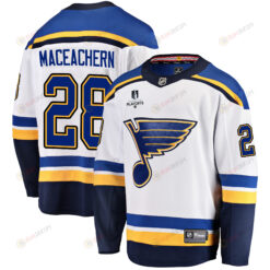 St. Louis Blues Mackenzie MacEachern 28 Away 2022 Stanley Cup Playoffs Breakaway Men Jersey - White