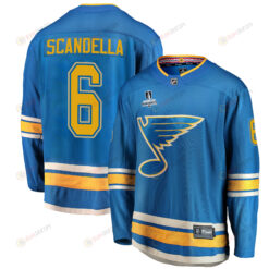 St. Louis Blues Marco Scandella 6 Alternate 2022 Stanley Cup Playoffs Breakaway Men Jersey - Blue