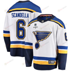 St. Louis Blues Marco Scandella 6 Away 2022 Stanley Cup Playoffs Breakaway Men Jersey - White