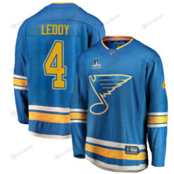 St. Louis Blues Nick Leddy 4 Alternate 2022 Stanley Cup Playoffs Breakaway Men Jersey - Blue