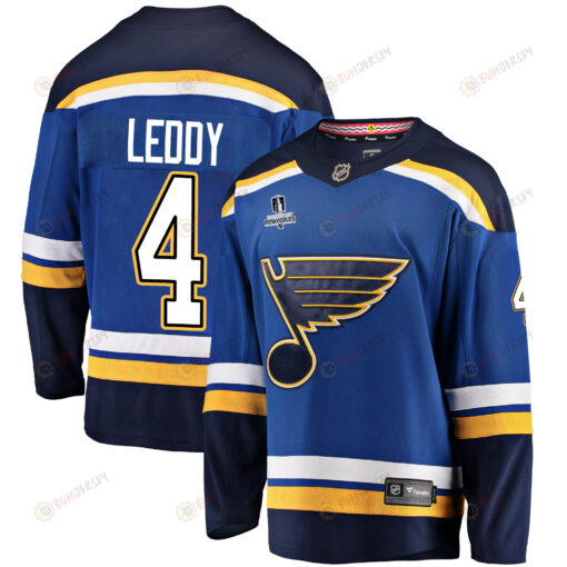 St. Louis Blues Nick Leddy 4 Home 2022 Stanley Cup Playoffs Breakaway Men Jersey - Royal