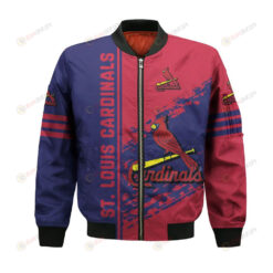St. Louis Cardinals Bomber Jacket 3D Printed Logo Pattern In Team Colours
