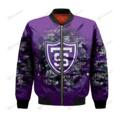 St. Thomas Tommies Bomber Jacket 3D Printed Camouflage Vintage