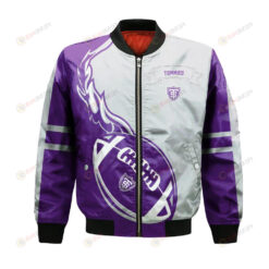 St. Thomas Tommies Bomber Jacket 3D Printed Flame Ball Pattern