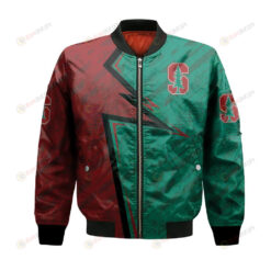 Stanford Cardinal Bomber Jacket 3D Printed Abstract Pattern Sport