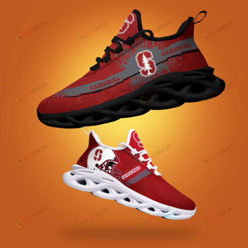 Stanford Cardinal Logo Helmet And Splatter Pattern 3D Max Soul Sneaker Shoes