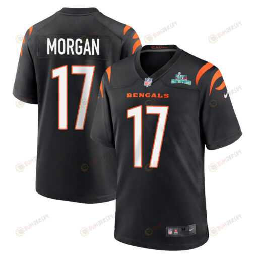 Stanley Morgan 17 Cincinnati Bengals Super Bowl LVII Champions Men's Jersey - Black