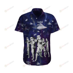 Star Wars 5 Stormtroopers Spaceship Curved Hawaiian Shirt Summer