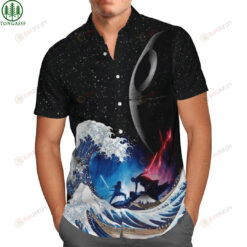 Star Wars Battle Waves Hawaiian Shirt Short Sleeve In Black