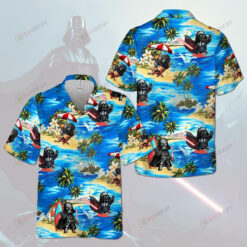 Star Wars Darth Vader Beach Hawaiian Shirt In Blue