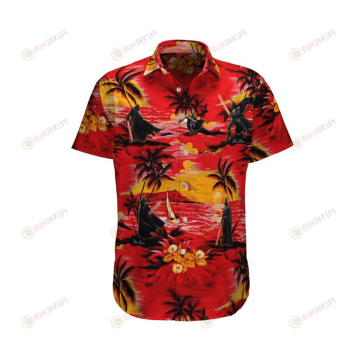 Star Wars Darth Vader Sunset Curved Hawaiian Shirt Summer