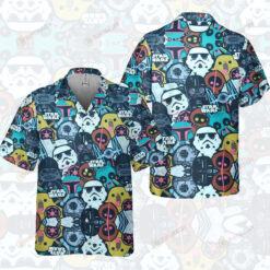 Star Wars Hawaiian Shirt In Blue And Mutil Color