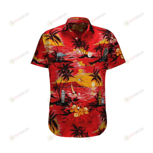 Star Wars Sunset Ocean Island Hawaiian Shirt