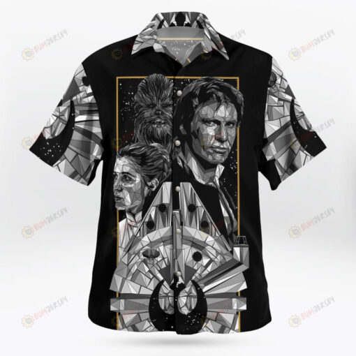 Star Wars The Force Awakens Hawaiian Shirt In Black