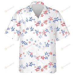 Stars And Stripes Painted By Hand In The US Flag Colors Hawaiian Shirt