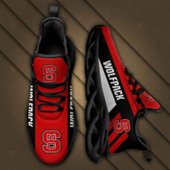 State Wolfpack Logo Pattern 3D Max Soul Sneaker Shoes In Red Black White