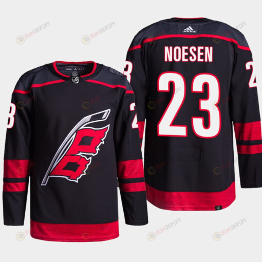 Stefan Noesen 23 Carolina Hurricanes Black Jersey Primegreen Alternate