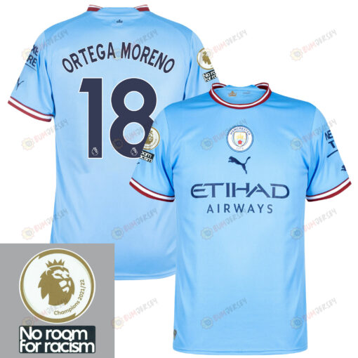 Stefan Ortega Moreno 18 Manchester City 2022-2023 Home Men Jersey - Sky Blue