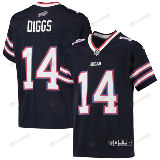 Stefon Diggs 14 Buffalo Bills Youth Inverted Team Game Jersey - Navy