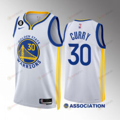 Stephen Curry 30 Golden State Warriors White 2022-23 Association Edition Jersey NO.6 Patch