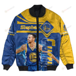 Stephen Curry Blue Power Bomber Jacket 3D Printed