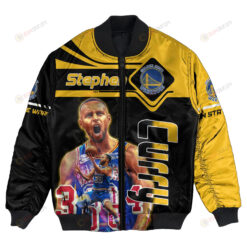 Stephen Curry Born To Play Bomber Jacket 3D Printed