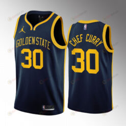 Stephen Curry Chef Curry 30 Golden State Warriors Navy Jersey Statement