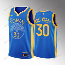 Stephen Curry Chef Curry 30 Golden State Warriors Royal Jersey Earned