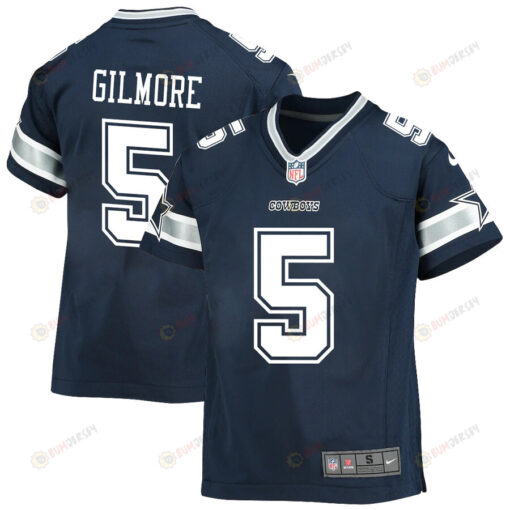 Stephon Gilmore 5 Dallas Cowboys Game Youth Jersey - Navy