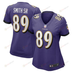 Steve Smith Sr. 89 Baltimore Ravens Women's Player Game Jersey - Purple
