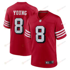 Steve Young 8 San Francisco 49ers Retired Alternate Game Jersey - Scarlet