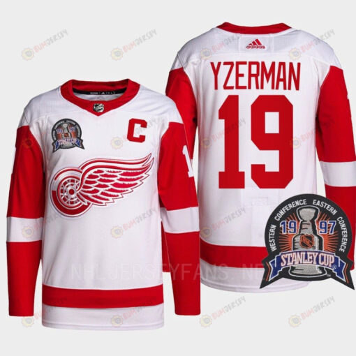 Steve Yzerman 19 1997 Stanley Cup Detroit Red Wings Red Jersey 25th Anniversary