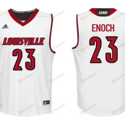 Steven Enoch 23 Louisville Cardinals College Basketball Men Jersey - White