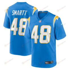 Stone Smartt Los Angeles Chargers Game Player Jersey - Powder Blue