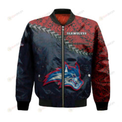 Stony Brook Seawolves Bomber Jacket 3D Printed Grunge Polynesian Tattoo