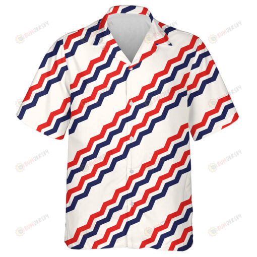 Stripes Illustration Of Stars Background For Celebration Holiday American Hawaiian Shirt