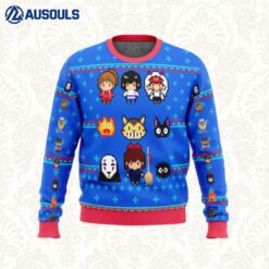 Studio Ghibli Blue Ugly Sweaters For Men Women Unisex