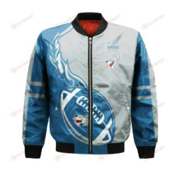 Sudbury Wolves Bomber Jacket 3D Printed Flame Ball Pattern