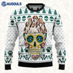 Sugar Skull Beagles Ugly Sweaters For Men Women Unisex